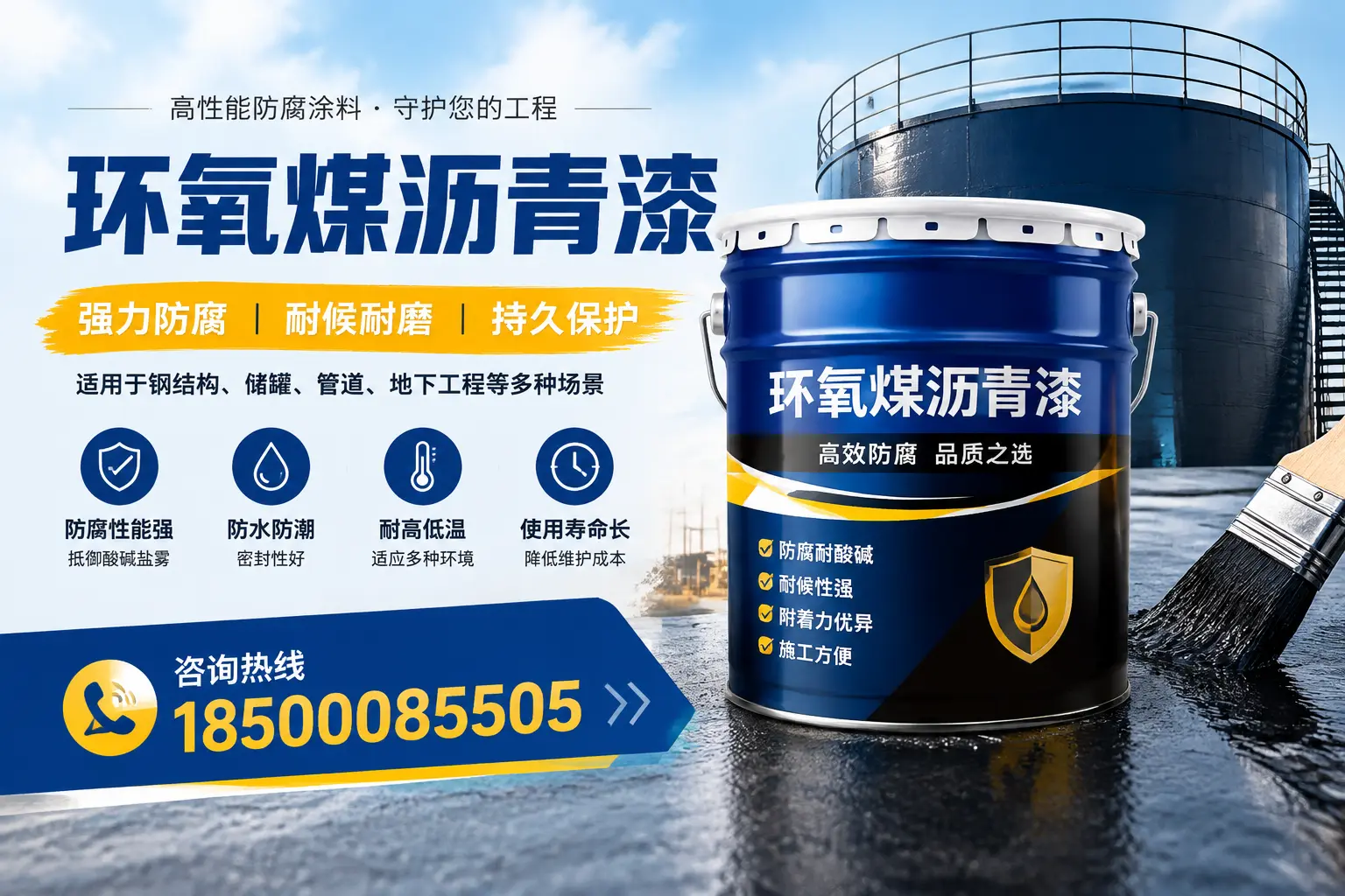 环氧煤沥青漆在工业中的应用，丰南企业的选择